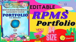 A4 FORMAT EDITABLE RPMS PORTFOLIO [upl. by Floris]