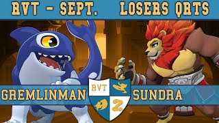 Rivals Varsity Tryouts September  Losers Quarters  GREMLINMAN Orcane vs Sundra Zetterburn [upl. by Engedi]