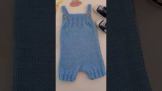 Tutina lavorata ai ferri babyromper knit crochet knittingpattern tutorial [upl. by Fitzger]