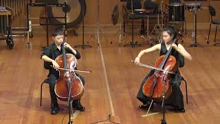 Barriere Sonata in G Major for Two Cellos Jun Gardiner and Lieun Park [upl. by Emilia]