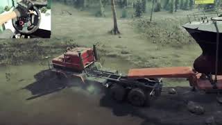 Plad 450  Towing a Boat on a Muddy Road  SnowRunner  Logitech G29 Gameplay  609 [upl. by Werra433]