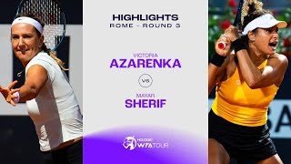 Victoria Azarenka vs Mayar Sherif  2024 Rome Round 3  WTA Match Highlights [upl. by Lerud318]