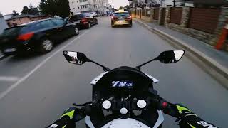 Yamaha Yzf r125 2020 STOCK EXHAUST SOUND  POV City ride [upl. by Annaihr]