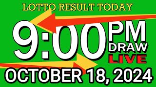 LIVE 9PM LOTTO RESULT TODAY OCT 18 2024 2D3DLotto 9pmlottoresultoctober182024 swer3result [upl. by Llednov]