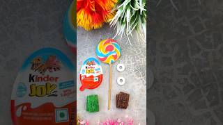 Candy lollipop with chupachups with mentos in kinder joy 🤩 🎁candypoppins kinderjoy chupachups [upl. by Romeu]