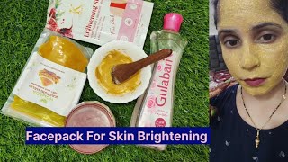 Facepack for Bright skin Skin Brightening Face pack Homemade skin care Diy Skin Care Routine [upl. by Ainesy]