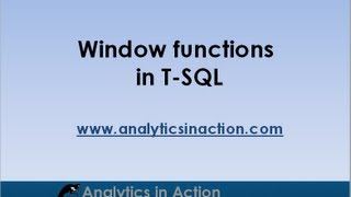 Window Functions in TSQL [upl. by Nogras380]