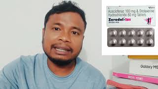 ZerodolSpas tablet full review in DetailsAceclofenac and Drotaverine tablet uses dose side effects [upl. by Follmer128]