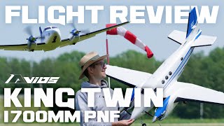 Avios PNF KingTwin 1700 SportsScale Executive Turboprop Airplane 1700mm  Flight Review [upl. by Anigriv]