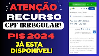 COMO ABRIR UM RECURSO PARA O PISPASEP EM 2024 [upl. by Naneik266]