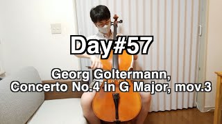 Day57 Georg Goltermann Concerto No4 in G Major mov3  Full Length [upl. by Nies377]