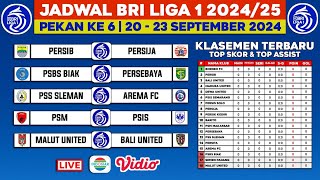 Jadwal BRI Liga 1 2024 Pekan ke 6  Persib vs Persija  Pss Sleman vs Arema fc  Live Indosiar [upl. by Kramal]