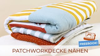 PATCHWORKDECKE nähen ♥ [upl. by Ardnat]