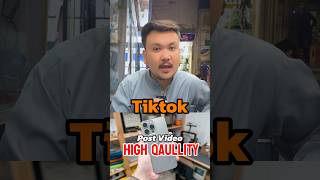 How to Upload HD videos On tiktok shortvideo shorts [upl. by Esenahs]