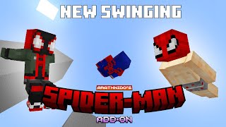 SWINGING PREVIEW  SpiderMan REBOOT ADDON  Minecraft PE 120 [upl. by Ridley]