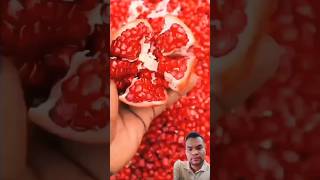 Buah delima merah ini sangat asam manis fruitsegar fruit [upl. by Eadie]