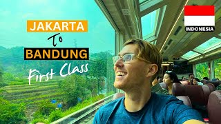 Riding 28 Luxury PANORAMIC train Jakarta to Bandung 🇮🇩 [upl. by Stanwin]