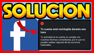 ✅PORQUE MI CUENTA DE FACEBOOK ESTA RESTRINGIDA SOLUCION [upl. by Wiencke]