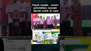 bikin menjer pupuk ketar ketir kalo ada yang ngak beres akan di copot beritaterkini shortvideo [upl. by Aicercul]