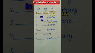 At On In When do you use it English Grammar Test [upl. by Cob904]