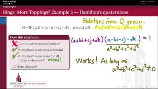 3028B Quaternions and Classifying Rings [upl. by Layman]