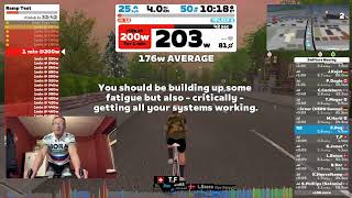 FTP Ramp Test on Zwift [upl. by Asilim]