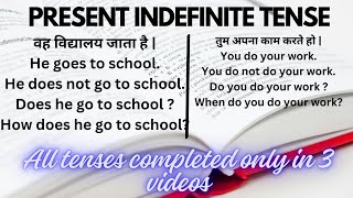 TENSES COMPLETED IN 3 VIDEOS 1  tense tenses english class9 class10th class11 class12 [upl. by Atoel]