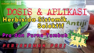 Dosis Herbisida ANTIJI 500 EC amp paduan TOPSHOT 60 OD part 1 herbisida petanimuda padi petani [upl. by Sivrat927]