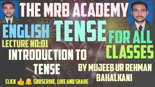 INTRODUCTION TO TENSES  THE MRB ACADEMY  BY PROF MUJEEB UR REHMAN [upl. by Sucramad]