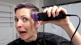 Buzzing My Head AGAIN 😱  How To Shave Your Own Pixie Undercut [upl. by Slorac]