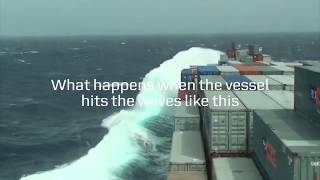 Skagen Maersk survives huge waves at the Indian Ocean  Maersk [upl. by Dibbrun]