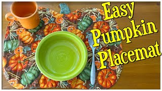 How to Make a Pumpkin Placemat  The Sewing Room Channel [upl. by Lonne]