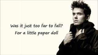 John Mayer  Paper Doll LYRICS [upl. by Aila]