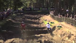 MXGP of Benelux 2013  Coldenhoff Overtake on Ferrandis  Lierop  Motocross [upl. by Eelak]