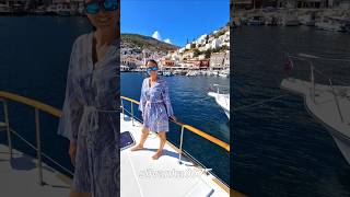 HYDRA BY CATAMARAN BOAT Greek Sailing Saronic Islands Viral Yacht TikTok hydra greece saronic yt [upl. by Schnorr]