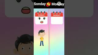 sonday vs monday l sondy vs mondy chelenge video ❓ l shortyoutubeashwinbisicomprisonchallenge [upl. by Lois334]