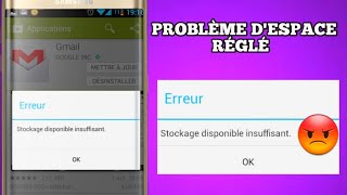 Comment régler le problème de stockage insuffisant sur android mémoire toujours pleine [upl. by Josias]