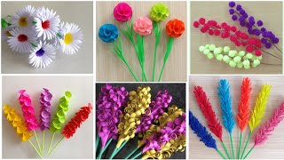 Best 6 Beautiful Paper Flower Making  DIY  Paper Crafts  Home Decor Ideas  Paper Flower [upl. by Kylstra]