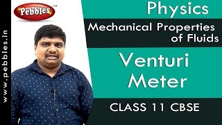 Venturi Meter  Mechanical Properties of Fluids  Physics  Class 11  CBSE [upl. by Adekam]