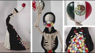 How to make a Catrina Doll with Mexican Heart  Day of The Dead  Halloween Skull  Creative Idea 6 [upl. by Tnaryb]