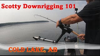 How to set a Scotty Electric Downrigger for Lake Trout on Cold Lake [upl. by Noinatrad339]