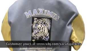 stuff4GREEKS Custom Greek Varsity Letterman Jackets VARSITY letterman wool leather [upl. by Errol]