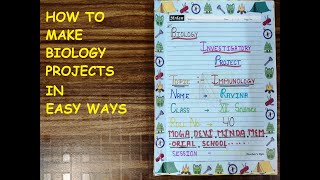 BIOLOGY INVESTIGATORY PROJECTS IMMUNOLOGY [upl. by Bac]