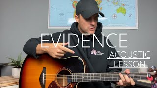 Josh Baldwin  Evidence  Acoustic Guitar LessonTutorial EASY [upl. by Primaveras]