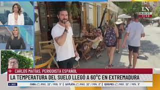 Ola de calor en España la temperatura del suelo llegó a 60° en Extremadura [upl. by Rachaba]