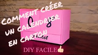 comment créer un calendrier en carton  DIY facile [upl. by Suoirrad]