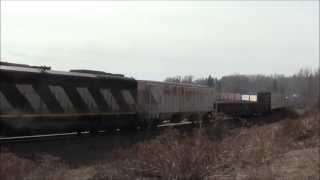 CN 412 Mixed  Derailment Curve Near Wabamun AB 17APR13 [upl. by Ion]