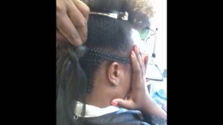 Two Ways To Do Close Cornrows Swoop Updo [upl. by Anelec131]