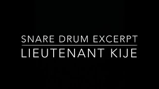 Snare Drum Lieutenant Kije ‘The Birth of Kije’ [upl. by Eenimod]