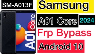 SAMSUNG Galaxy A01 Core FRP Bypass 2024 Without PC  A013FA013G Frp Google Account by J Mobile Pro [upl. by Critchfield]